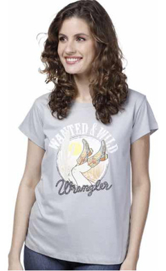 T-shirt Feminina Wrangler Cinza Wf5603cz - comprar online