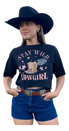 Camiseta Crooped Western Cowgirl Country Rodeio 245 - loja online