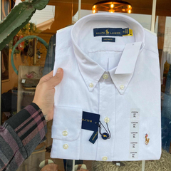 Camisa Masculina Oxford Ralph Lauren Branca 6799 na internet