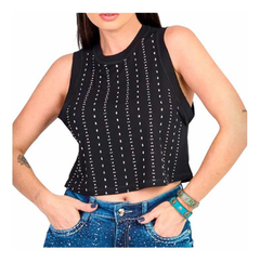 Cropped Feminino Miss Country Com Brilhos Cód 3057