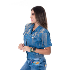 Jaqueta Feminina Crystal West Dust - Jq27606 - Jeans - comprar online