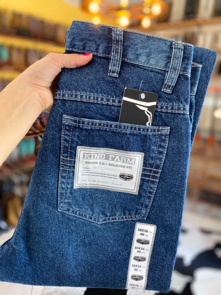 Calça King Farm Country Jeans 100% Algodão Silver 2.0