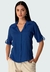 Blusa alice lisa viscose slub span az celeste - comprar online