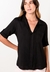 Blusa alice lisa viscose slub span preto - comprar online