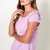 Blusa feminina margot lisa slub span lilas na internet