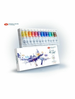 Kit 12 Tintas Aquarela White Nights em Tubo 10 ml. "International Watercolor Society" - 1243