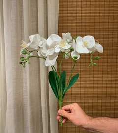 Buquê Mini Orquídea Branca Artificial