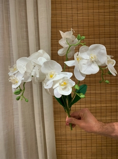 Buquê Mini Orquídea Branca Artificial - comprar online