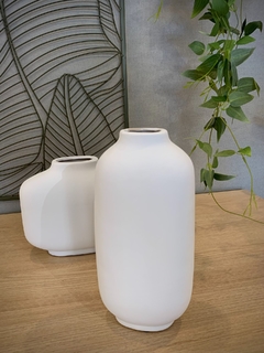 Vaso Branco Natural em Cerâmica