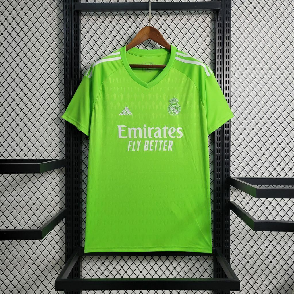 Camisa Real Madrid Goleiro 23 24 Torcedor Adidas Masculina Verde