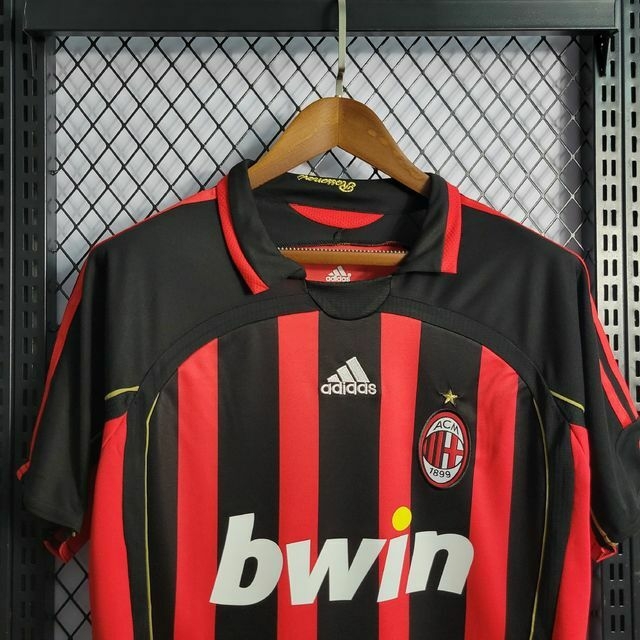 Camisa Retro AC Milan Home 06 07 Vermelho e Preto