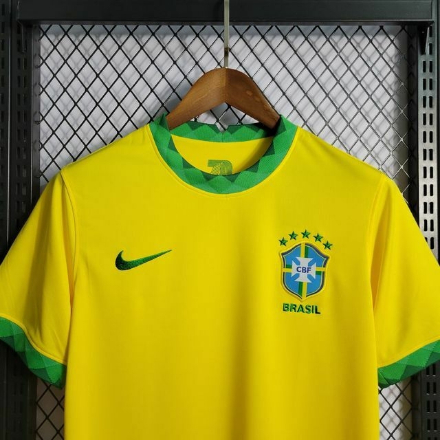 Camisa Brasil Home 20/21 Torcedor Nike Masculina Amarela
