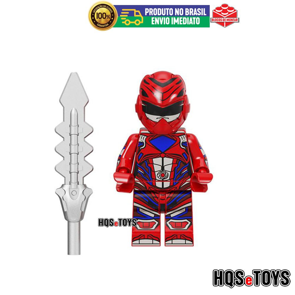 Mini Boneco custom Power Ranger Vermelho Power Rangers filme tv desenho  série