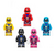 Kit 5x Mini Boneco custom Power Ranger Vermelho Amarelo Azul Verde Rosa Preto Power Rangers filme