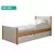 Cama Bibox Solteiro em MDF com Protetor Lateral Elza Cimol Nature/Off White - comprar online