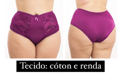 Calcinha de cóton com renda, tanga- HOT PANT (Disponível no G2 e G3)