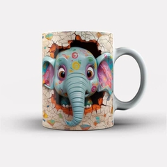 Caneca 3D Bubble Elefante - Tem de Arte