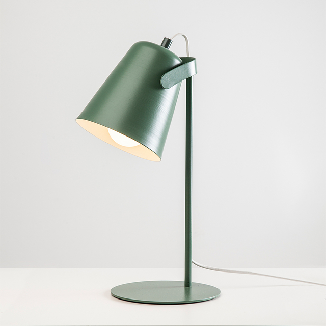 Lámpara led de escritorio Ezvalo Aurora, metal verde retro por 27
