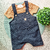 Conjunto Infantil Jardineira Jeans + Body Caramelo na internet