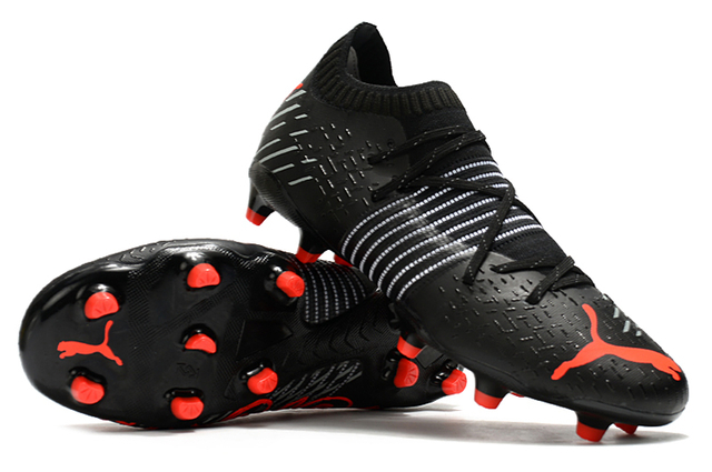 Chuteira Puma Future Z 1.1 FG Preto e Vermelho