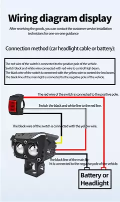 Farol auxiliar/neblina duplo em LED para motocicleta na internet