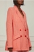 Blazer Animale de Vichy Crinkle Oversize Rosa na Revoluse