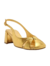 Scarpin Arezzo Dourado Couro Slingback Cabedal Vazado na Revoluse