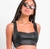 Top My Favorite Things Cropped PU Preto na Revoluse