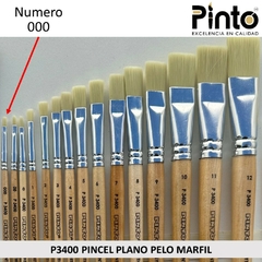 PINCEL PLANO PELO MARFIL SINTÉNTICO P3400