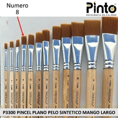 PINCEL PLANO PELO SINTETICO MANGO LARGA P3300 - Leenith Borges - Arte