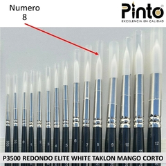 PINCEL REDONDO ELITE WHITE TAKLON MANGO CORTO P3500 - tienda en línea