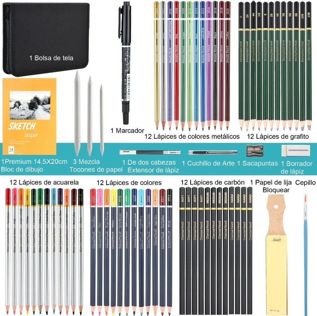Marcadores De Colores, Kit De Herramientas De Dibujo Kit De Dibujo