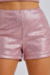 Shorts Glow Paetê Rosa - comprar online