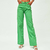 Calça Wide Leg Jeans Verde