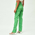 Calça Wide Leg Jeans Verde