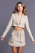 Blazer Cropped Alfaiataria Nude