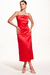 Slip Dress Acetinado Vermelho - comprar online