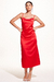 Slip Dress Acetinado Vermelho na internet