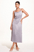 Slip Dress Acetinado Prata - comprar online