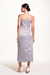 Slip Dress Acetinado Prata - LV Store