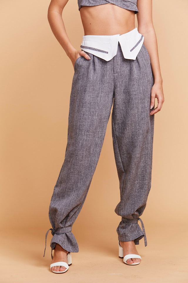 Calça envelope de linho cheap