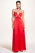 Vestido Longo Recorte Cintura Vermelho - comprar online
