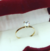 Amor perfeito 2 - anel folheado á ouro com cristal de swarovski - comprar online