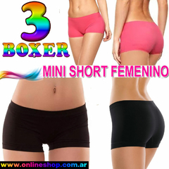Pack de 3 Boxer Mini Short Dama Lencería Femenina - comprar online