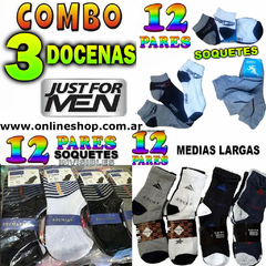 Combo Medias Hombre Oferta X 3 Docenas Varios Modelos