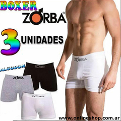 Pack De 3 Boxer Zorba Hombres Algodon