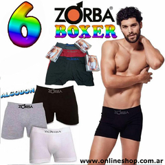 Pack De 6 Boxer Zorba Hombres Algodon