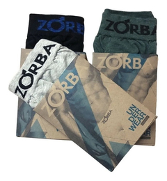 Imagen de Combo De 3 Boxer Zorba Hombres Algodon + 3 Pares De Soquetes