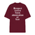 T-Shirt Respect Burgundy Red