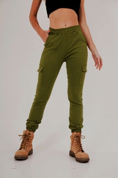 Jogger cargo dama bengalina elastizada
